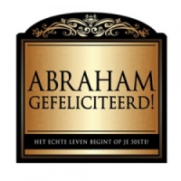 Flesetiket ABRAHAM gefeliciteerd