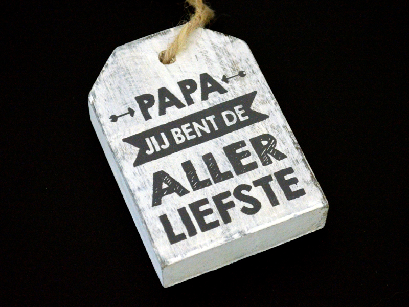 6368 hanger label 9cm papa allerliefste antiek wit