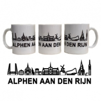 **AKTIE** Beker-mok met SKYLINE-SILHOUETTE Alphen aan den Rijn