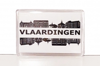 Koelkast magneet skyline silhouette Vlaardingen kunststof