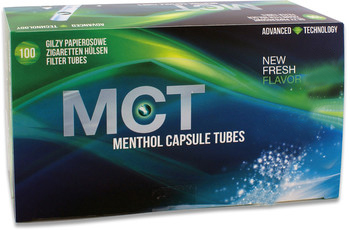MCT Filterhulzen met menthol-click-capsule 10 dozen à 100